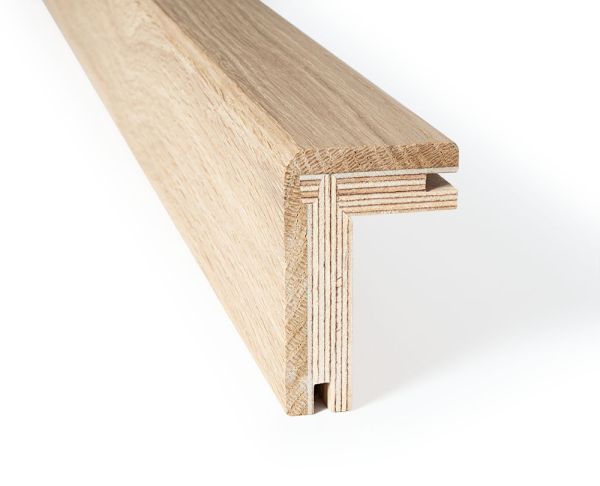 Treppenkantenprofil gerundet "ALMOND" MSD 15/4mm, Schenkel 40mm / 60mm