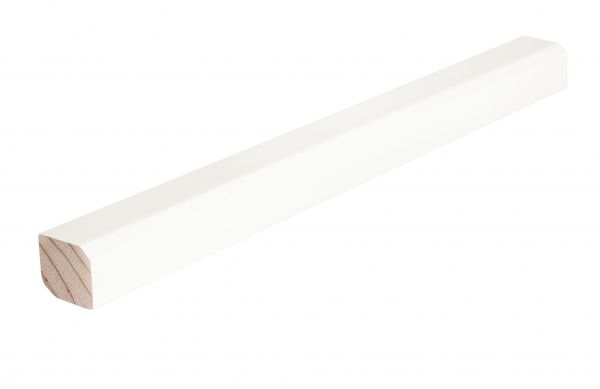 SL Kiefer Weißlack, 16 x 20 mm RAL 9016, Oberkante gerade/gefast