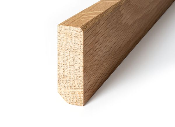Sockelleiste Massiv 20x60mm "MILK" Kante gefast