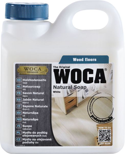 WoCa Holzbodenseife Weiss 1,0 Liter Gebinde