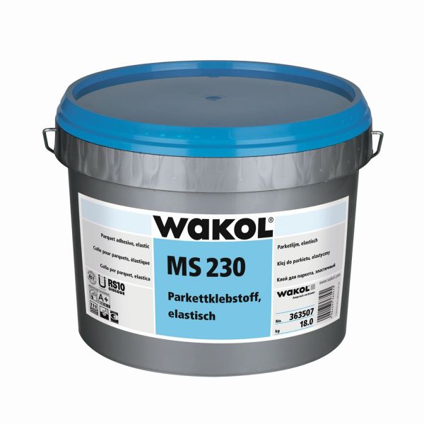Wakol Parkettklebstoff MS 230 Silan modifizierte Polymer, 18 kg Eimer