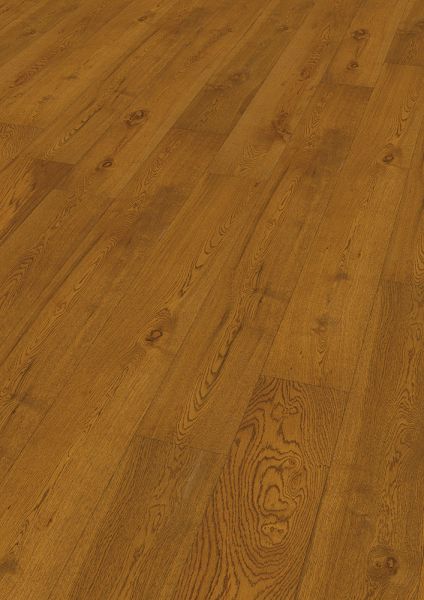 Simply Click-Parkett Eiche Landhausdiele gebürstet, Kastanie geölt, 190mm Dielenbreite