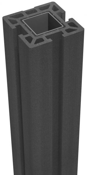 Torpfosten Anthrazit, 10x10x237cm speziell stahlverstärkt, zum einbetonieren